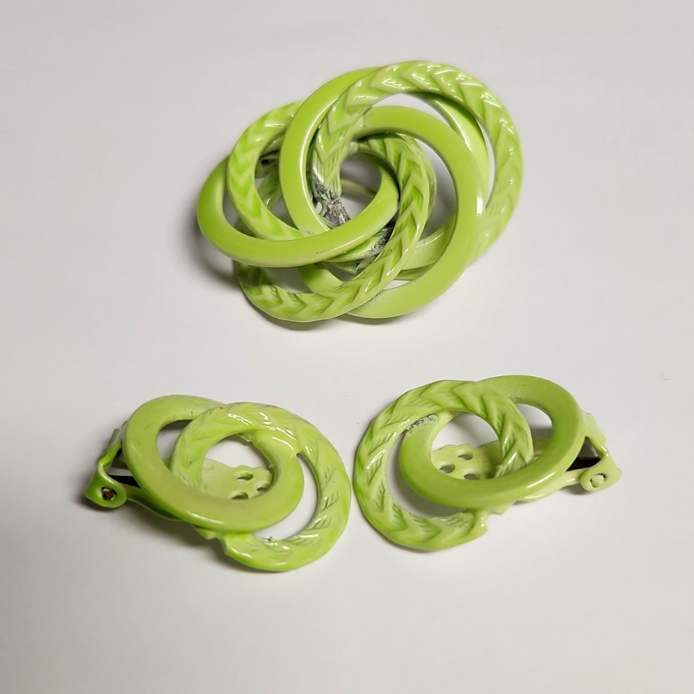 Brooch and Earring Set